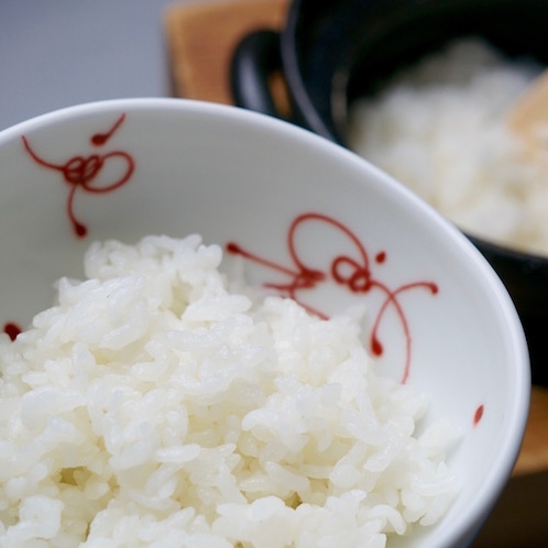 【食事】　北海道米北斗産ふっくりんこ釜炊き