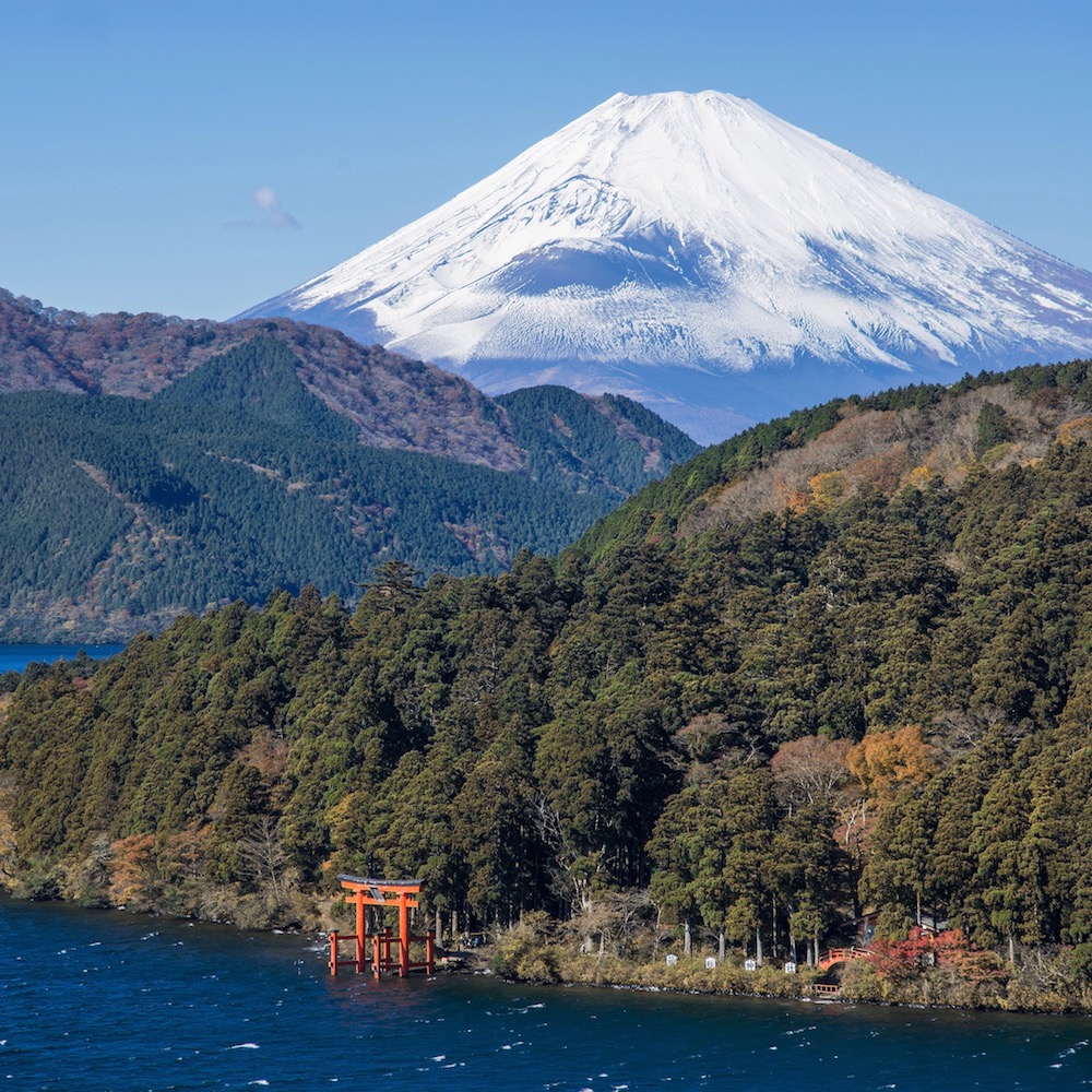 富士山と芦ノ湖