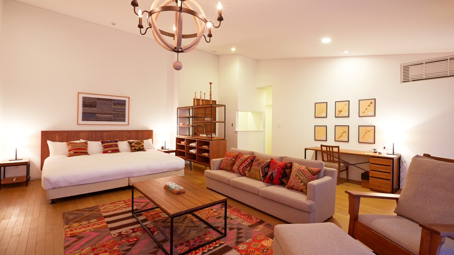 マルゲリータ1室のみのスイートルーム。ゆったりとしたお部屋で、五島での大切な一夜をお過ごしください。