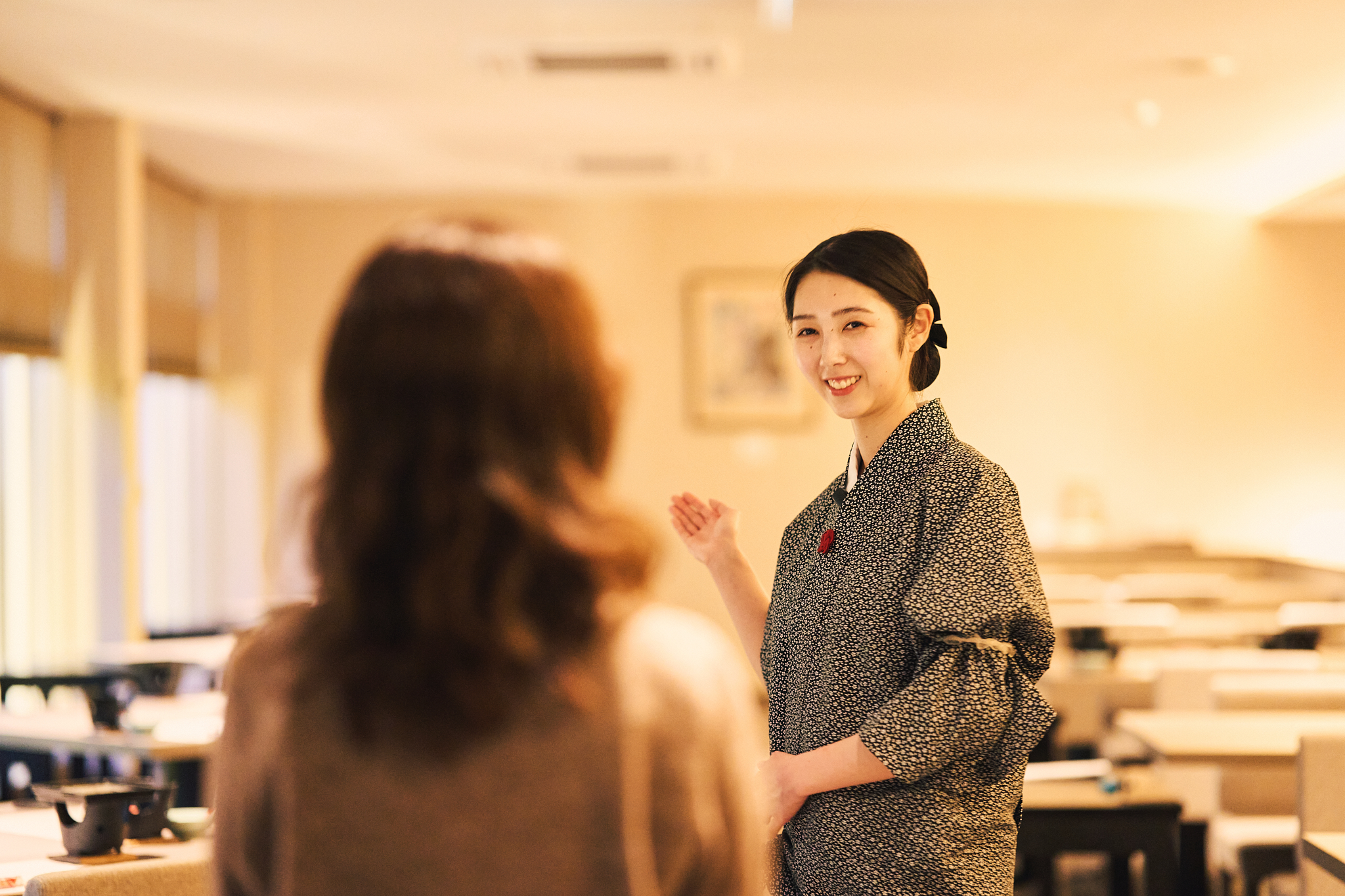 レストランでのお出迎え