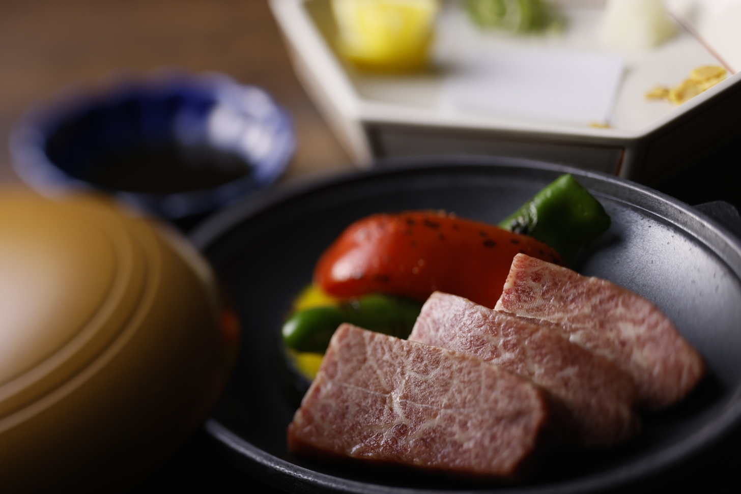 【2食付】京会席フルコース＋黒毛和牛か鮑のステーキ付き選べるプラン♪