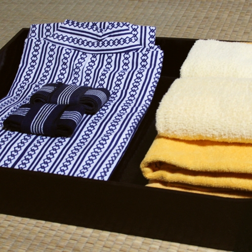 【客室】浴衣、タオル、バスタオル