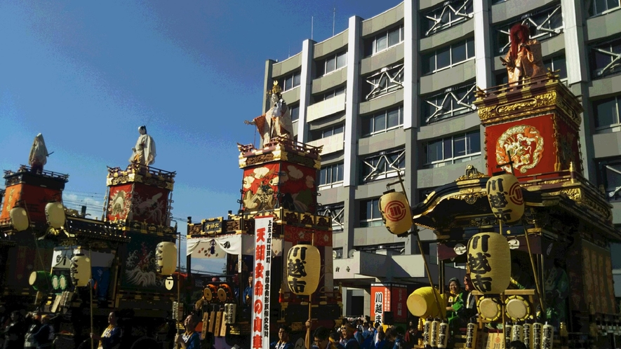 【川越祭り】毎年10月に開催。川越が1年で最も賑わいます。