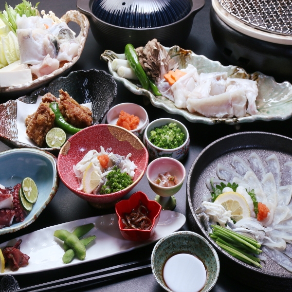 【王道×白子】海の宝石『白子』を堪能♪定番ふぐ料理+焼きふぐ付き★[1泊2食付]