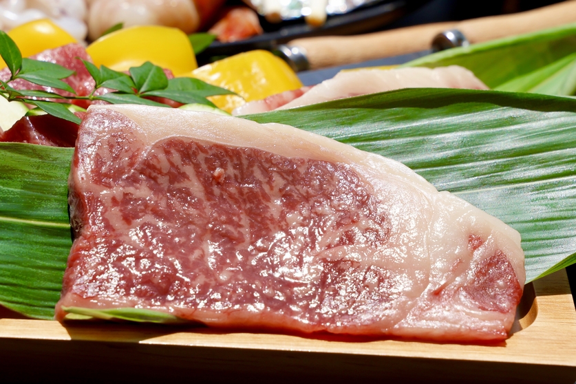【期間限定】大和牛ステーキ付！大和牛と豪華海鮮ＢＢＱプラン〜ご夕食は河原でＢＢＱ〜