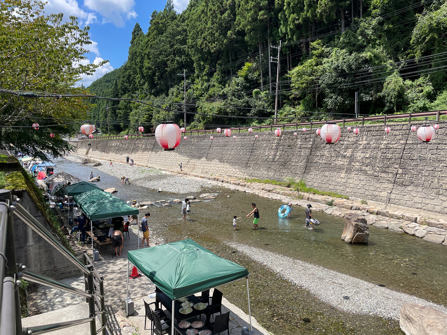 河原でＢＢＱ