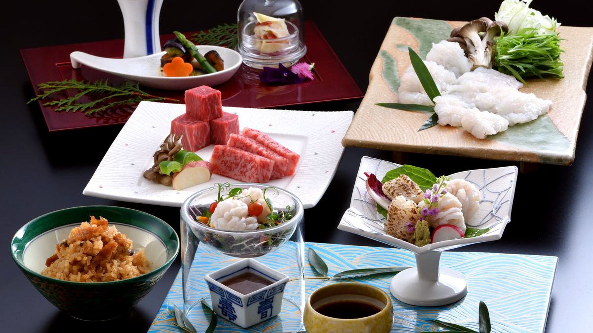 〓鱧＆認証近江牛会席〓「鱧の美味鍋」「鱧御飯」そして「認証近江牛ステーキ」をヒレとロースで味わう贅を