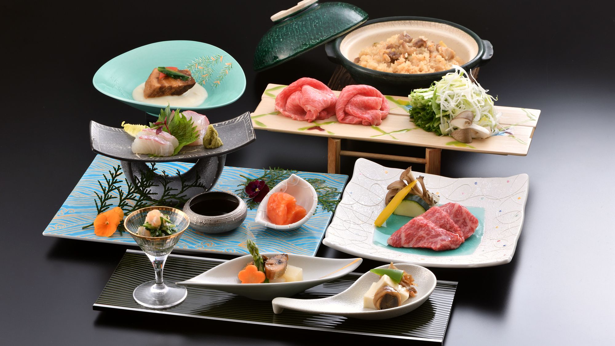 近江の国の旨いを「認証近江牛」と「近江黒鶏」で味わう京風会席