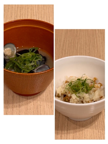 しじみのお味噌汁としじみの炊き込みご飯