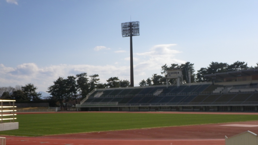 *敷島公園／大きな野球スタジアムや陸上競技場もあります。