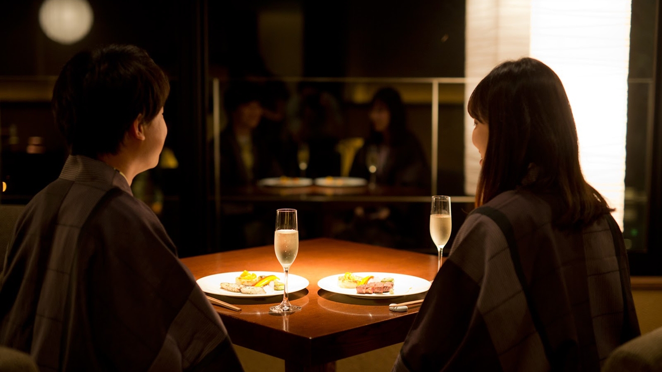【リニューアル最上階展望客室限定】至高の勝沼ワインと旬の創作料理＆天然温泉露天風呂で至福のひとときを
