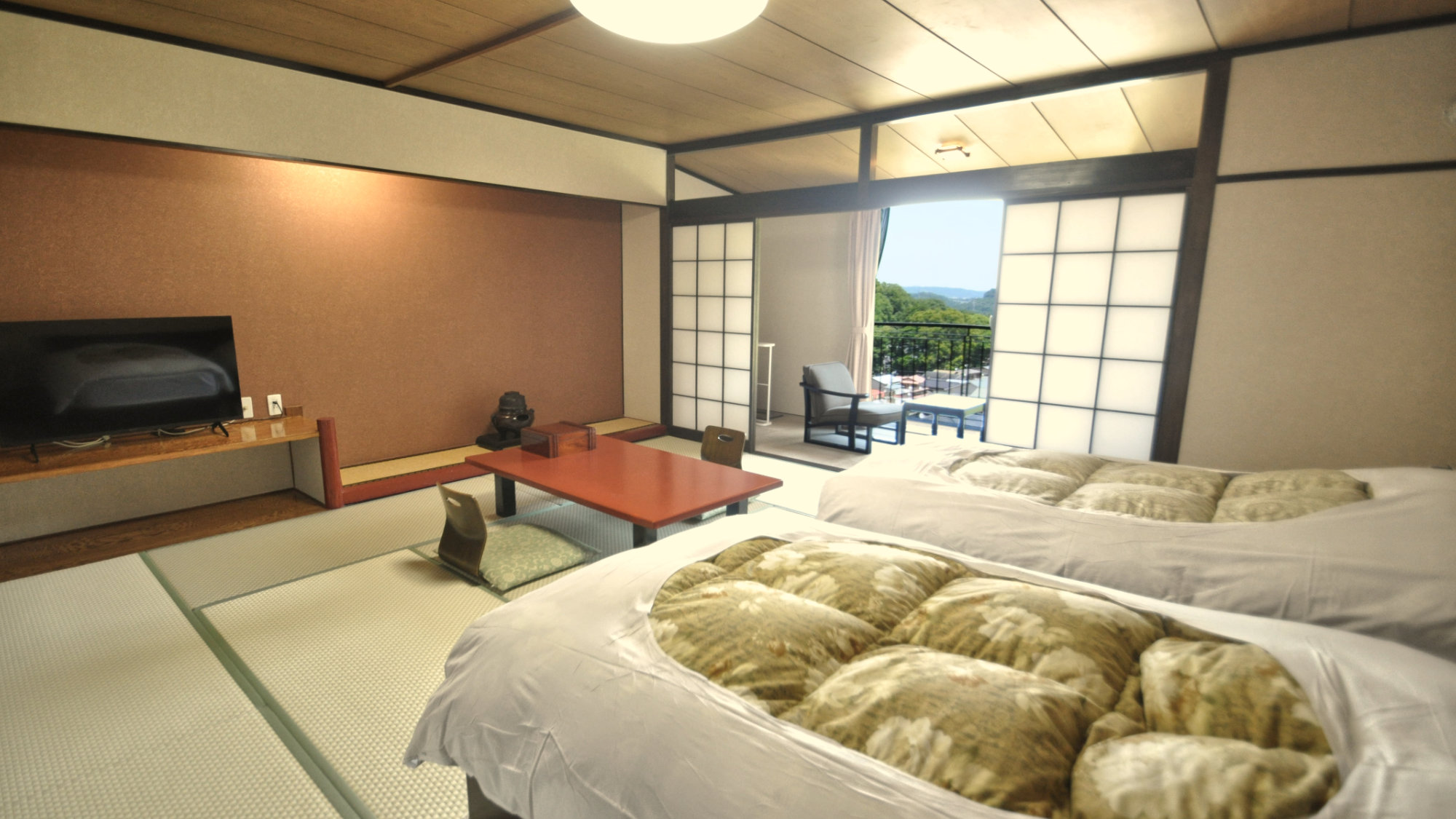 【純和風の客室+ツインベッド】