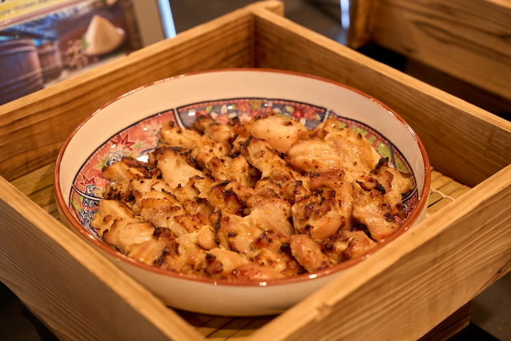 朝食　若鶏の西京味噌付け焼き
