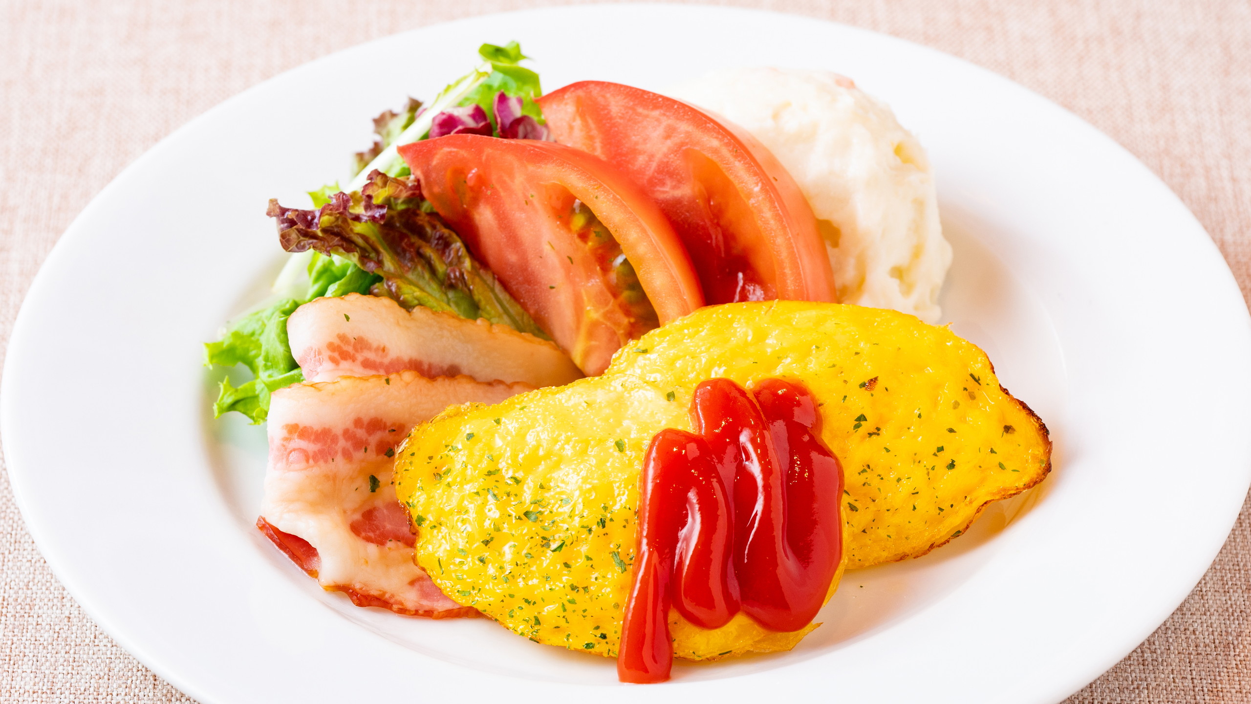 【朝食ビュッフェ】盛り付け例