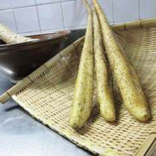 *【夕食一例】倉真の「自然薯」は、ねばりが強いのが特徴で、とろろ汁は、多くの方に人気の一品です。