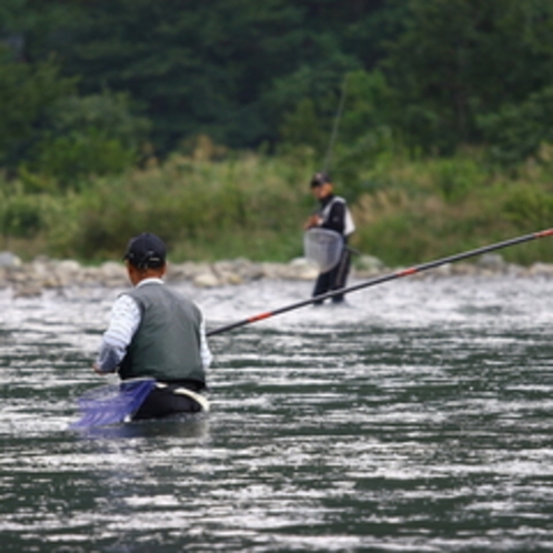 【周辺観光】藁科川で名人が釣る天然鮎