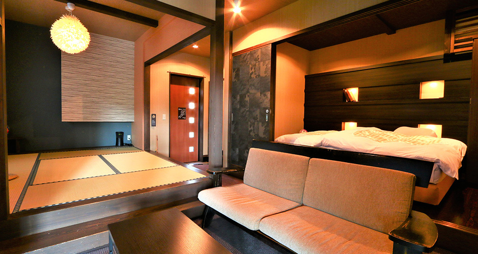 ◆雅◆半身浴ができる露天風呂内湯付き　60平米【キング】