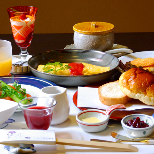 *【洋朝食】一例　朝食は洋食派のお客様のリクエストにも対応しております。