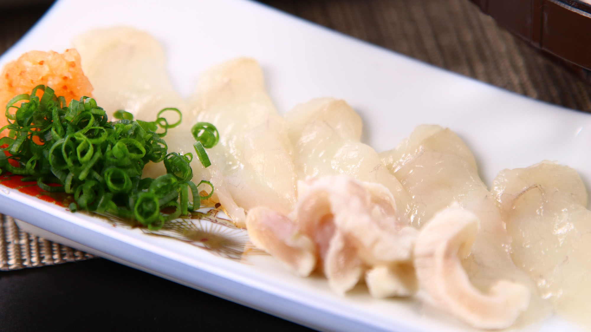 夕食◆こだわりサイズのてっさ（ふぐ刺し）*