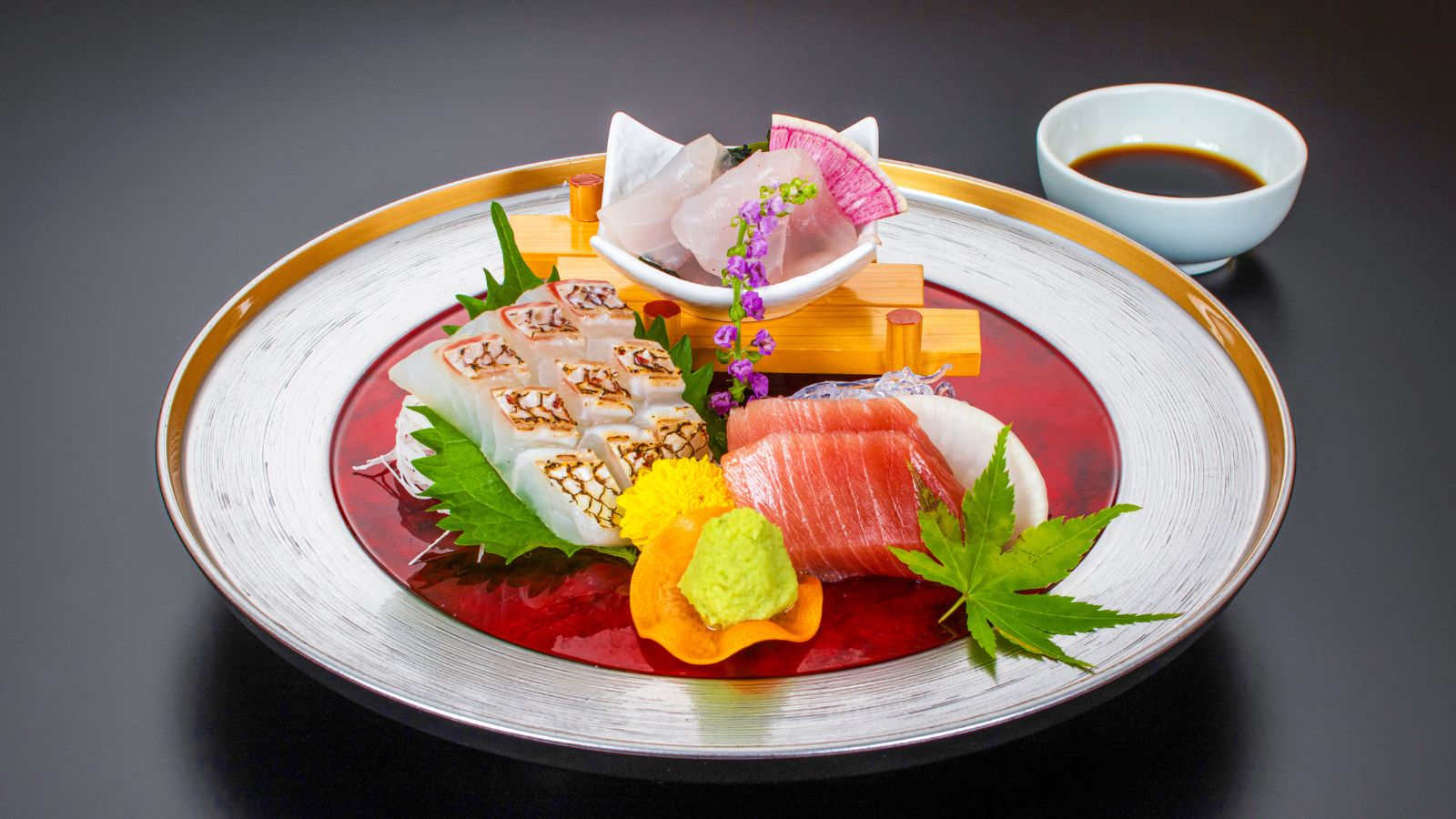 【季節の会席料理】庄内浜の鮮魚三点盛り