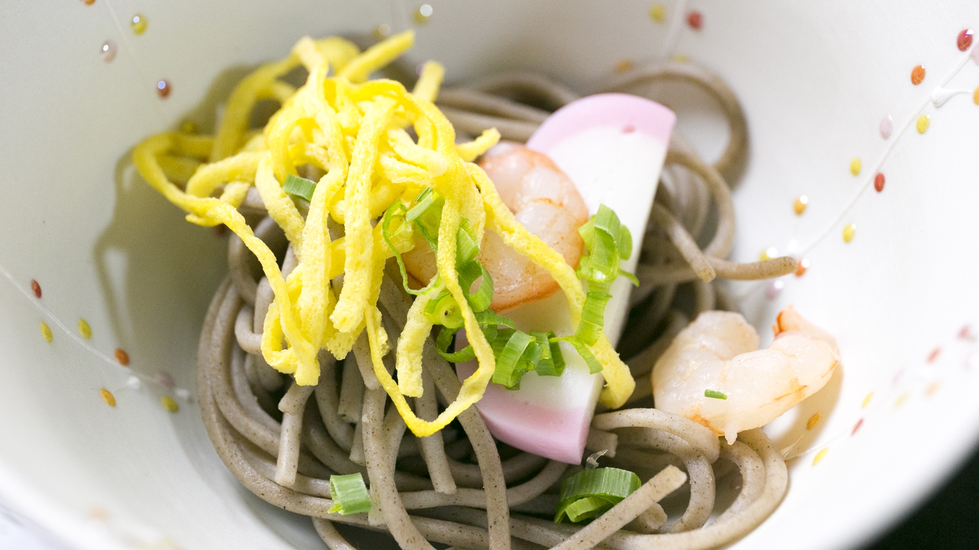 夕食一例（蕎麦）