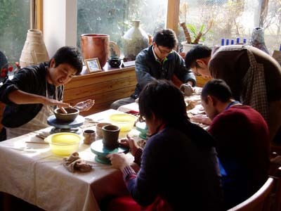 ペンションに泊まって陶芸体験をするプラン（２食付、貸切家族風呂）