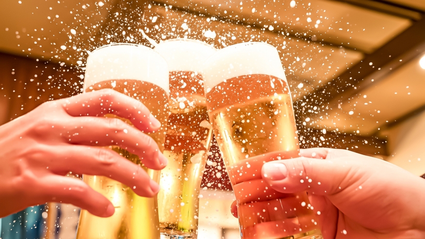 【18〜20時限定★飲み放題】生ビールや果実酒など全25種！旅の夜はココで乾杯♪＜スタンダード2食＞
