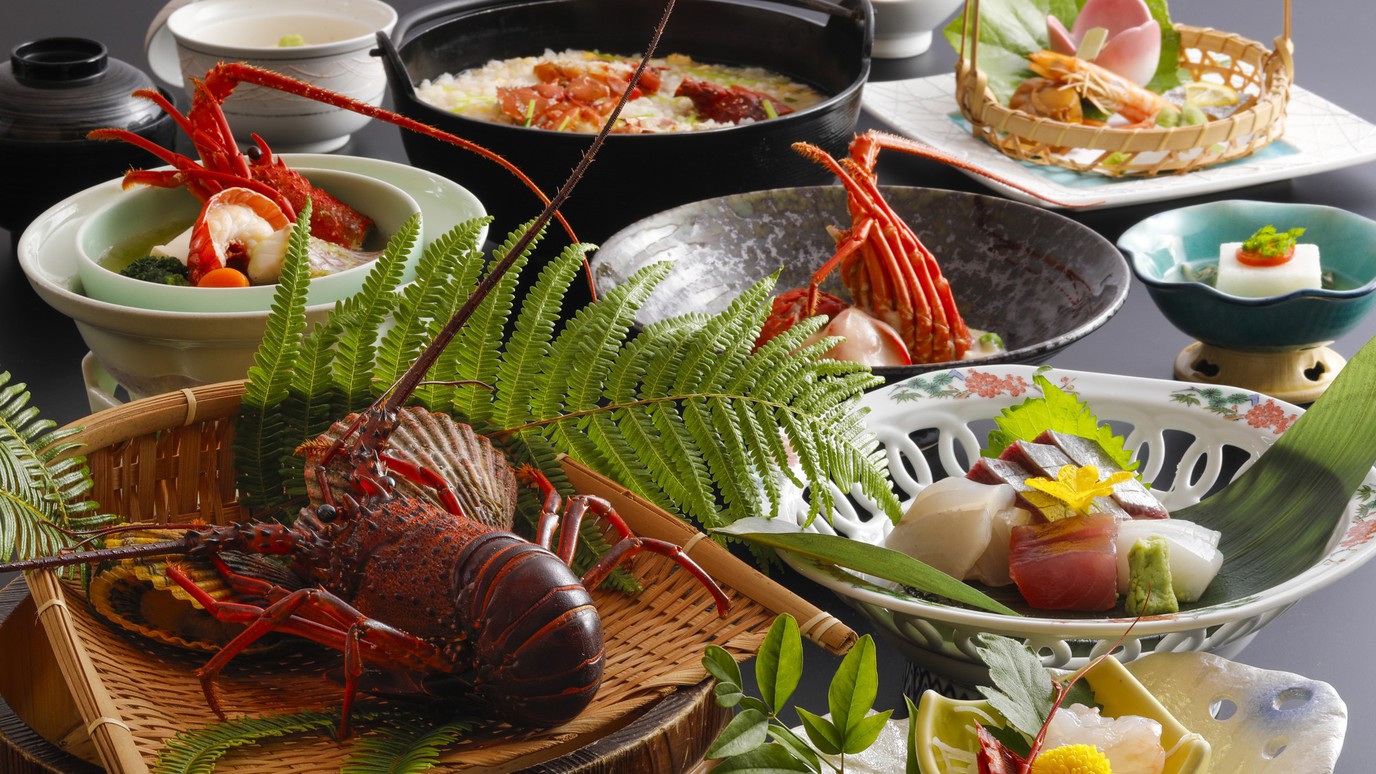 【楽天スーパーSALE】【活伊勢えび”三昧会席】☆浜島焼☆お造り☆煮物（白味噌）☆雑炊（〆の逸品）　