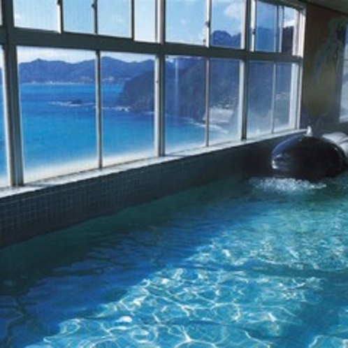 大理石の鯨が可愛い太平洋展望「くじら風呂」