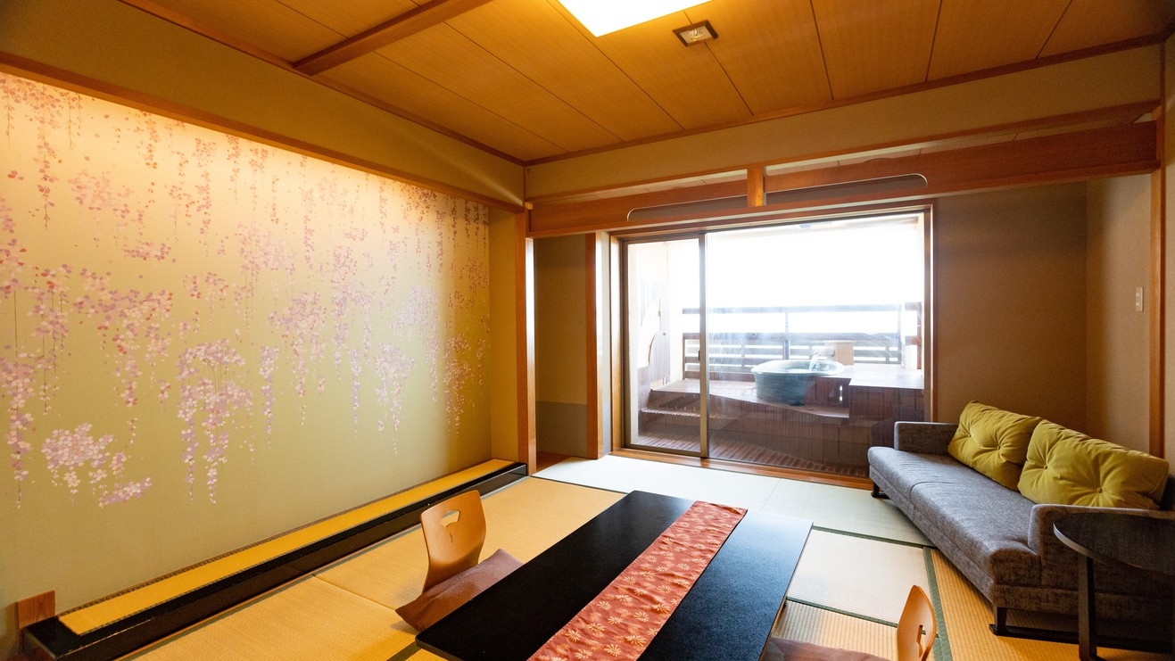 【4〜5階、和室８畳】日本海を独り占め露天風呂付客室