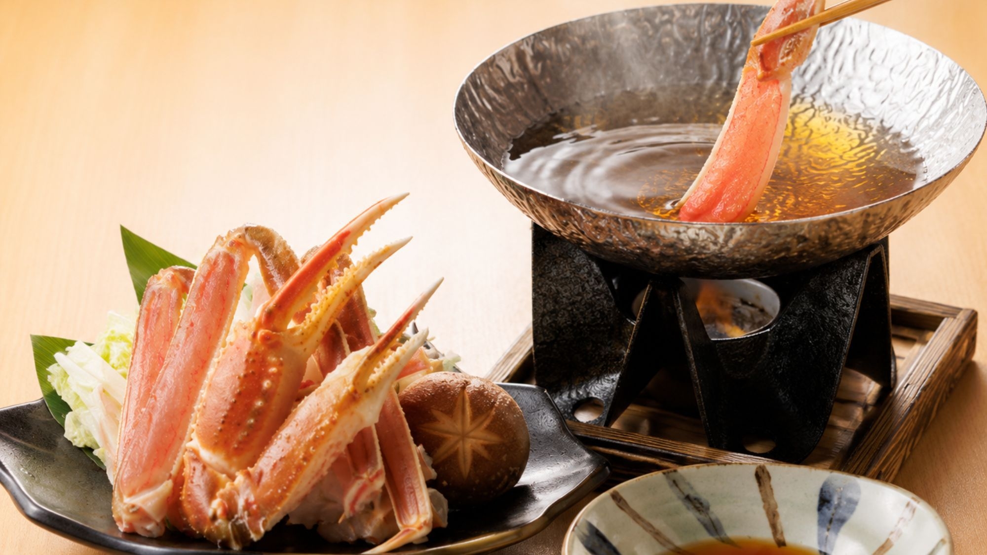 【白扇｜蟹】冬の味覚・蟹を味わい尽くす贅沢会席＜蟹会席●／半個室＞展望ジャグジー付客室