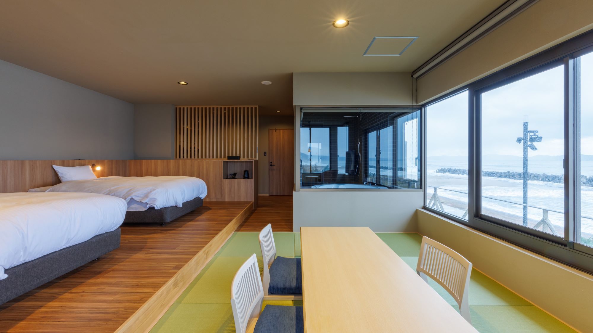 【展望ジャグジー付き】和洋室ツイン／60㎡（一例）