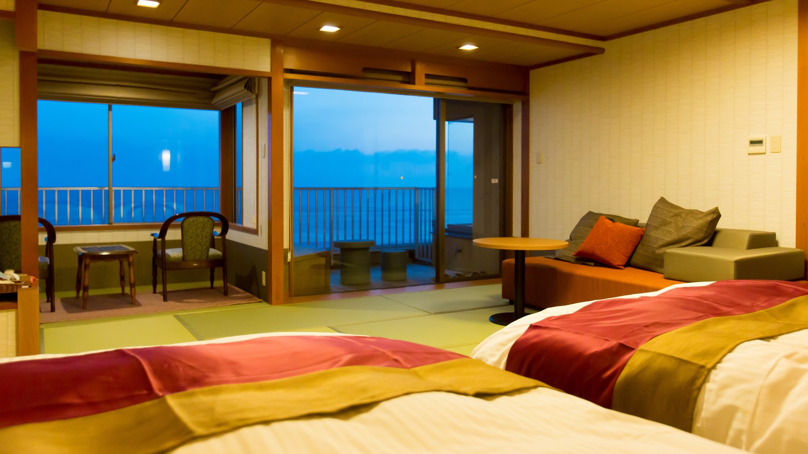 【ツイン70㎡露天風呂付】大山と日本海を望む露天風呂＆ジャグジーバス付客室