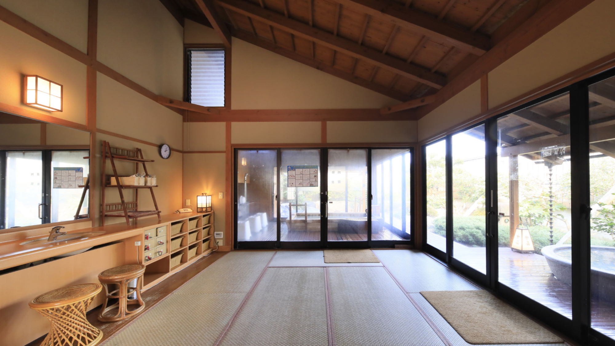 【露天風呂棟／女性用】脱衣所