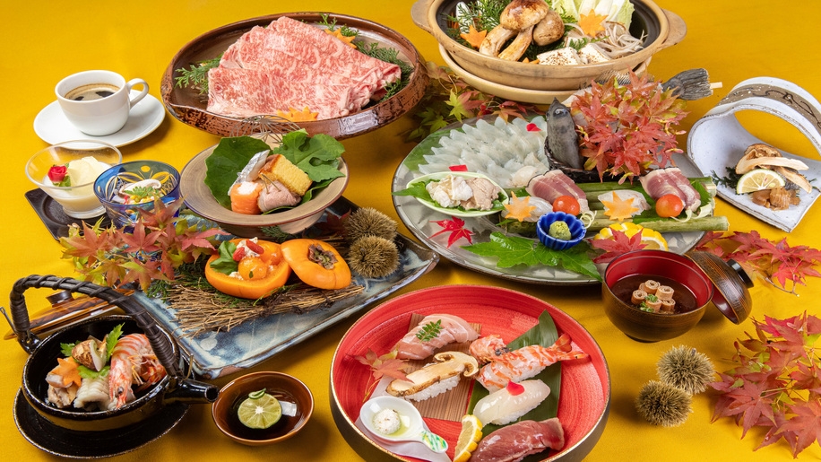 【朝夕お部屋食・半露天風呂付】薫る松茸、極まる和王。実りの秋を味わい尽くす秋の味覚会席