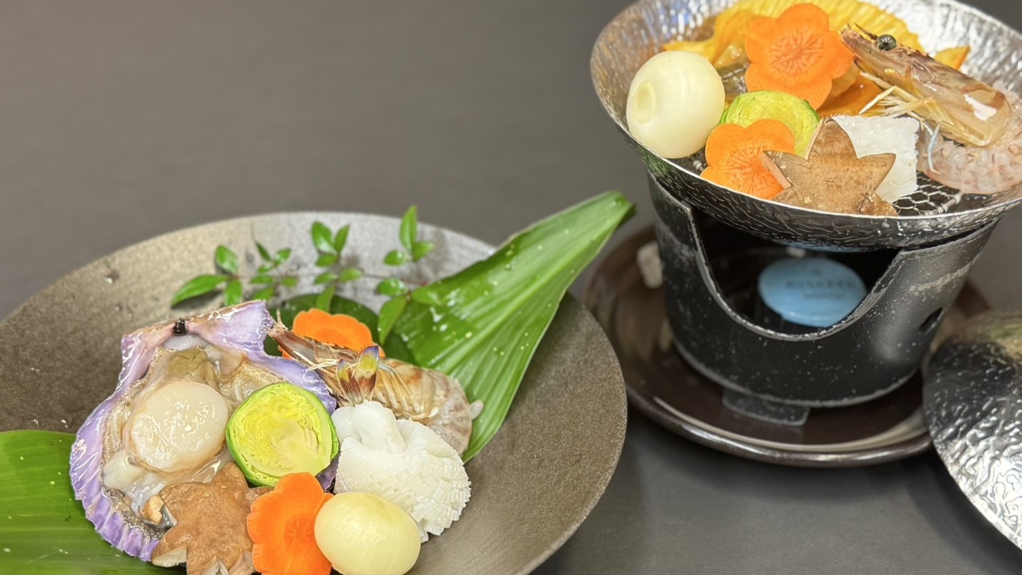 緋扇貝の温泉蒸し2