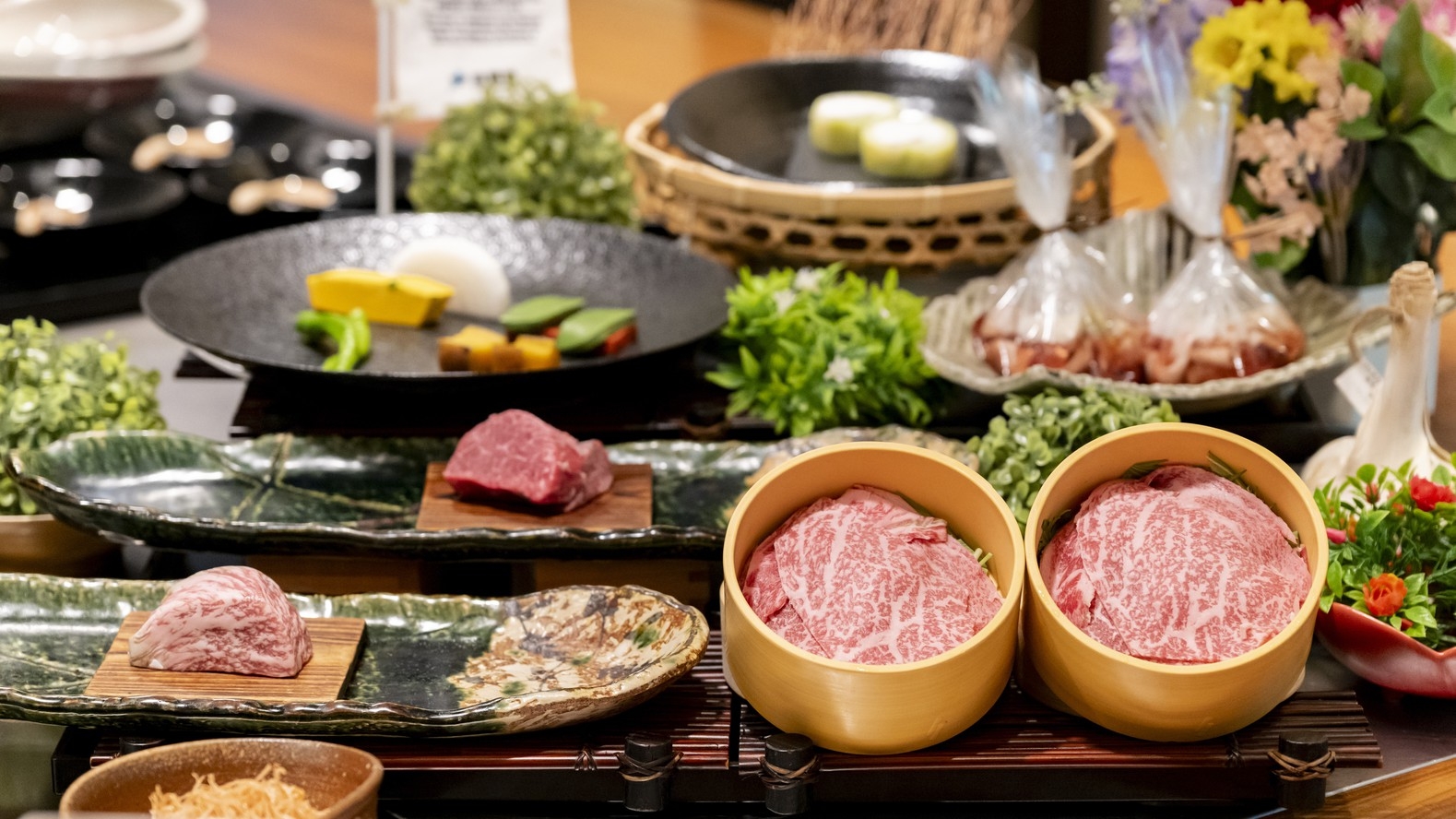 【17時30分〜ご夕食】近江牛や魚介類・季節野菜など鉄板コースを堪能／2組限定プラン