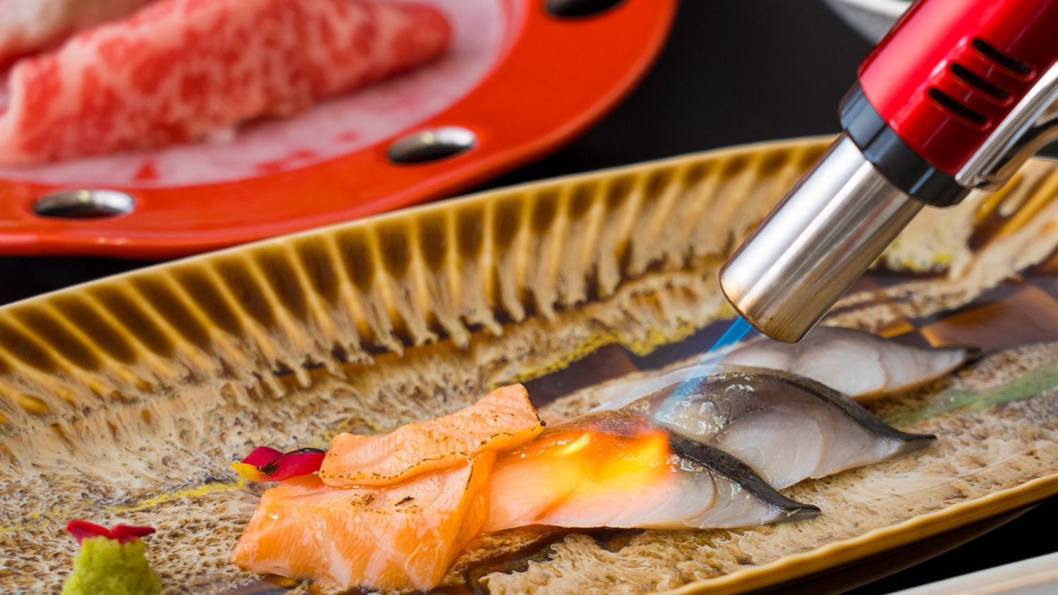 創作炙り会席　炙り刺身