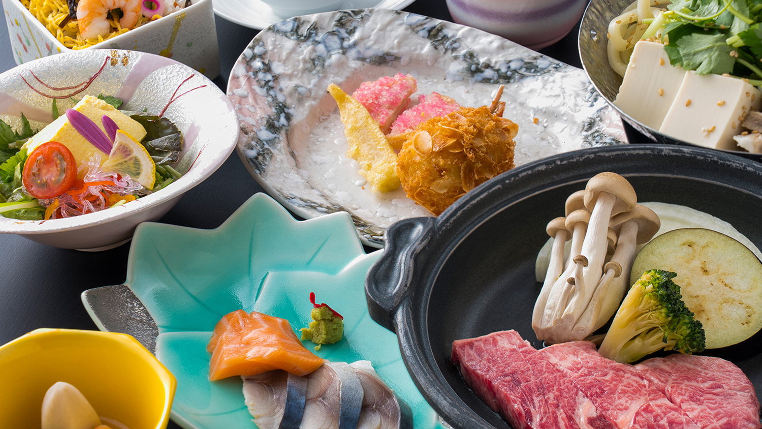 直前割用会席／一例