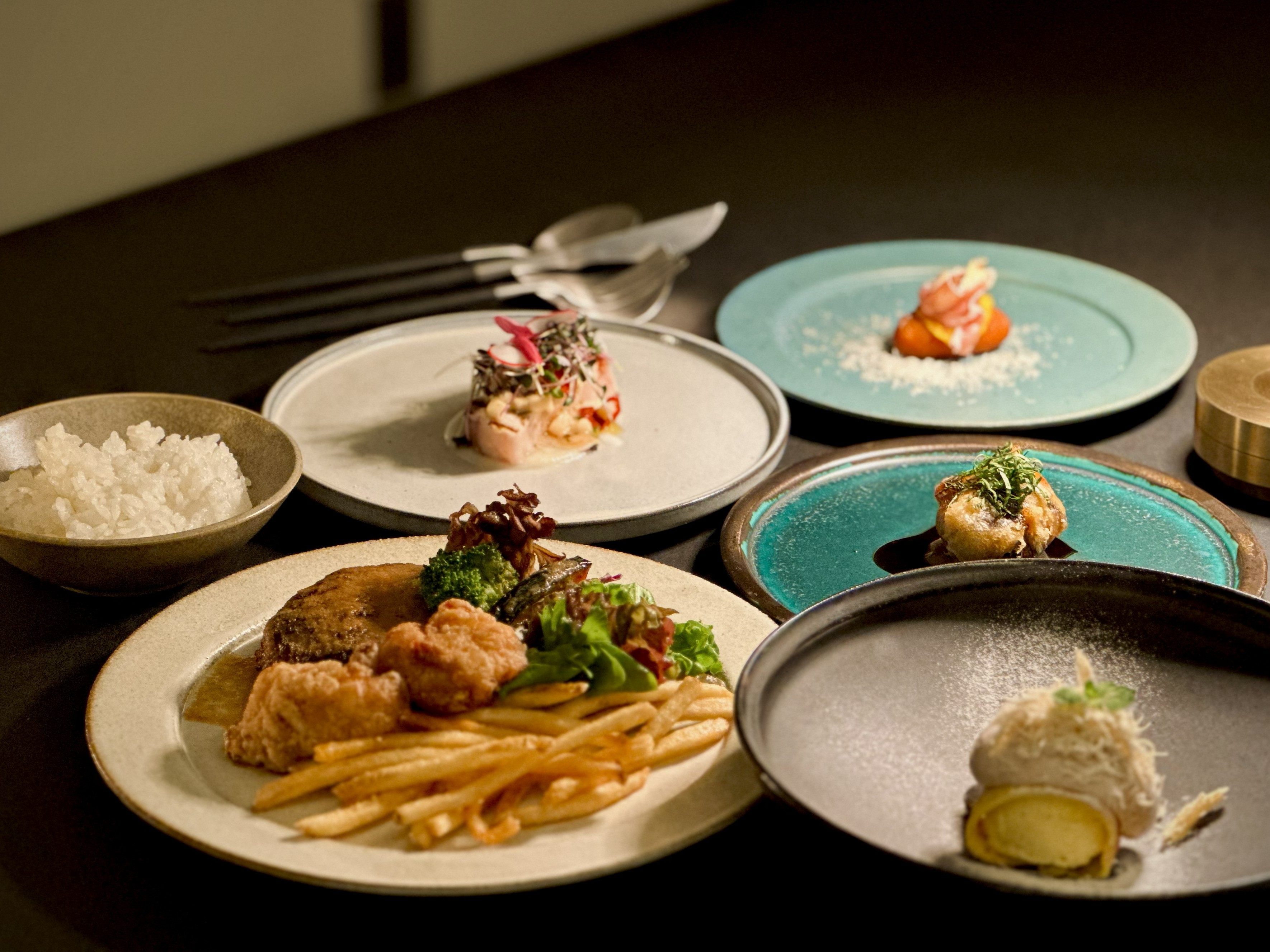 夕食一例：小学生プレートコース