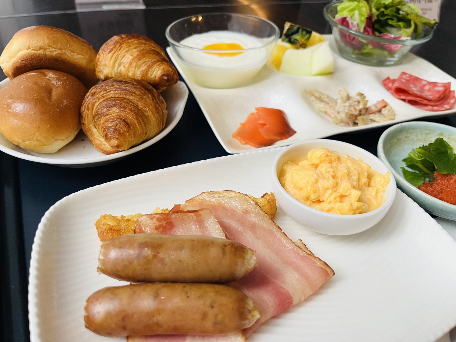 朝食バイキングの一例