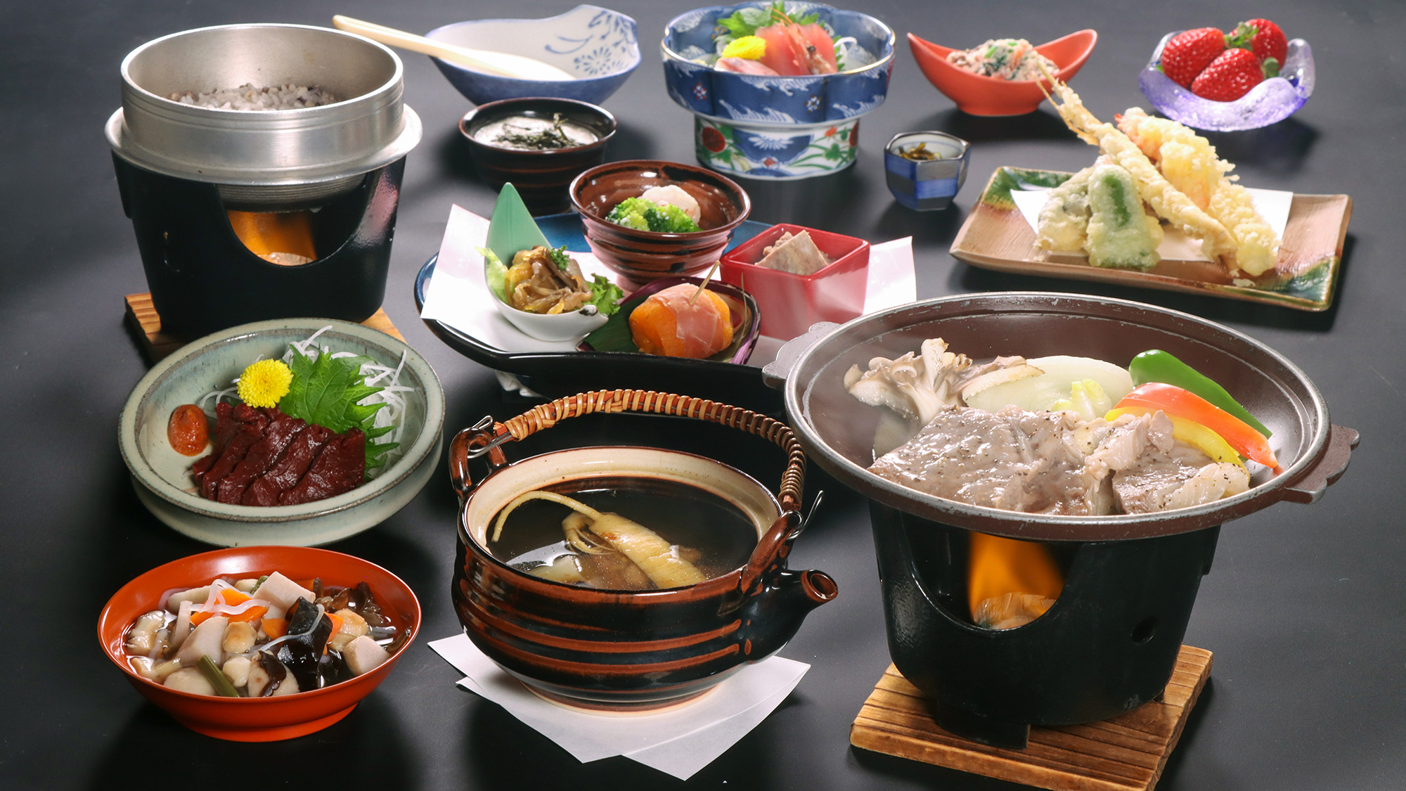 郷土の味覚×福島県産牛の陶板焼き　福島の味をご堪能ください♪