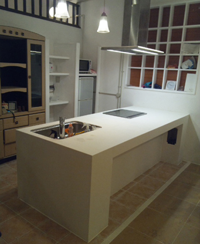 It's an island kitchen