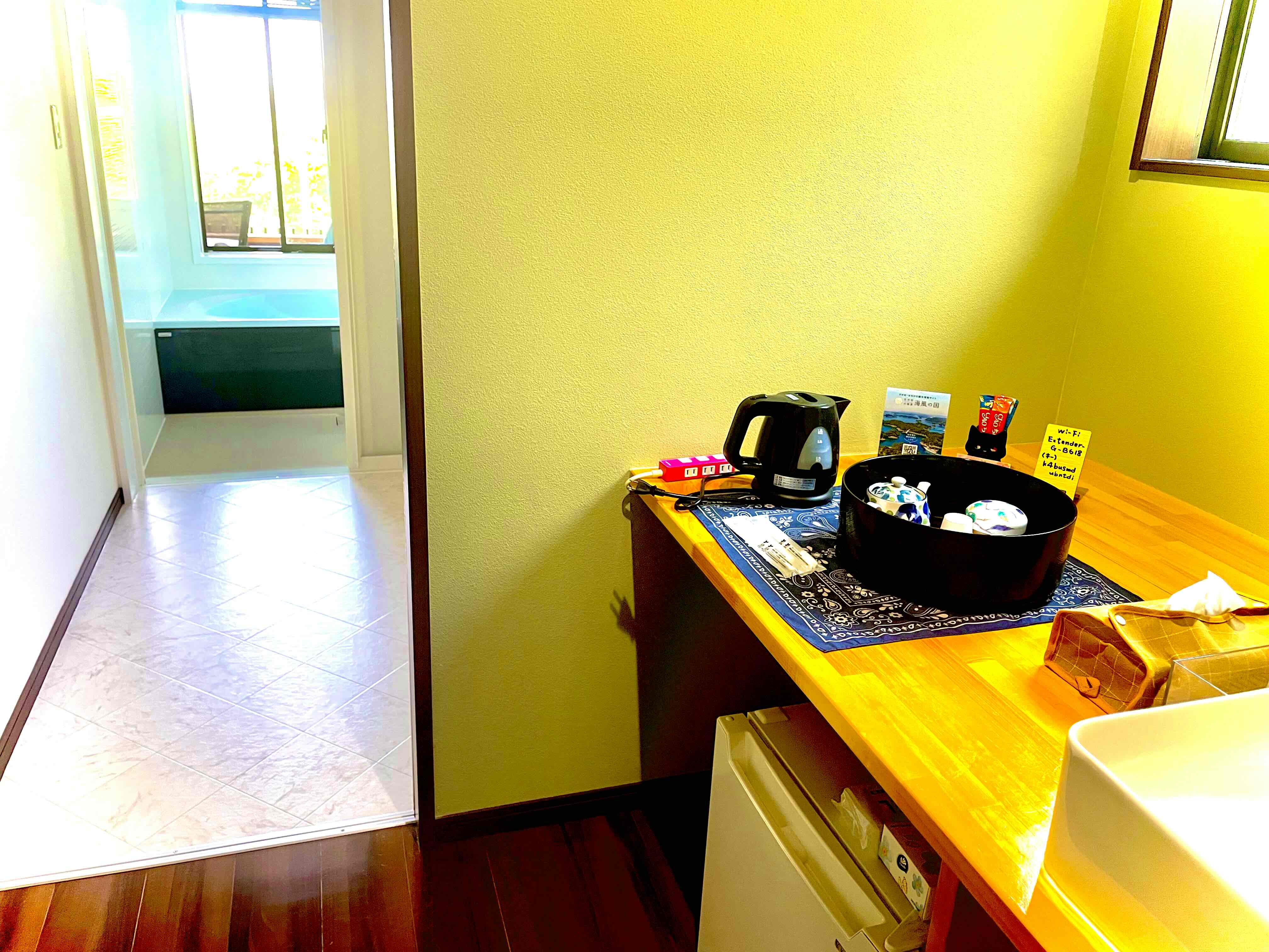 １階部屋の洗面台お風呂