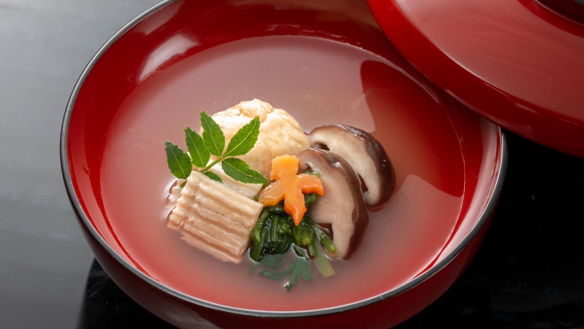 ■夕食一例｜お吸い物　※一例