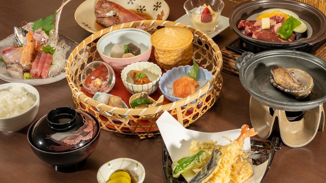 【国産牛陶板焼きと金目鯛煮つけが付いた】満福グルメプラン１泊２食【夕食18時】
