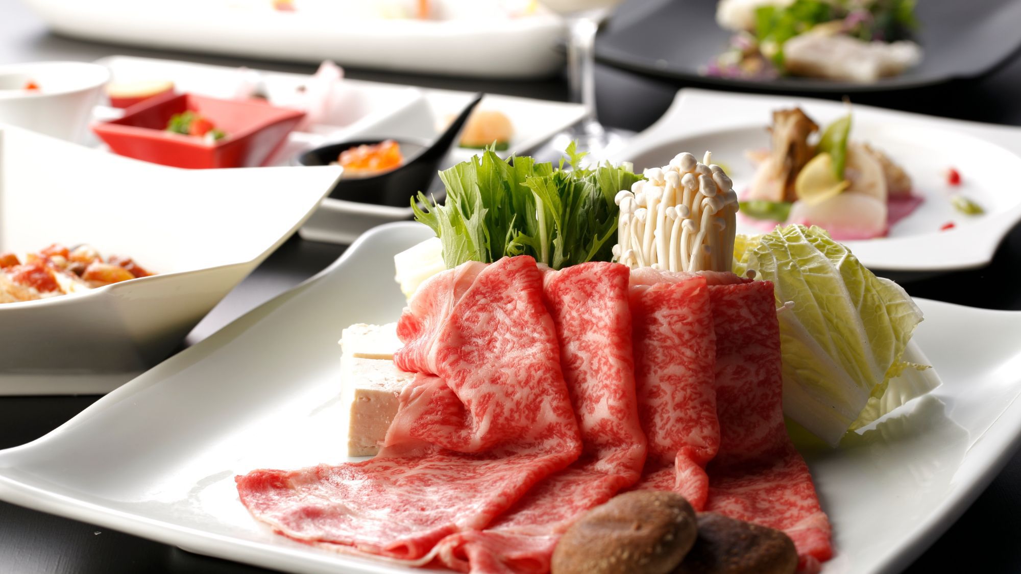 【LUXDAYSセール】鹿児島県産◆黒毛和牛 しゃぶしゃぶ創作会席◆五感を魅了する至福のひととき