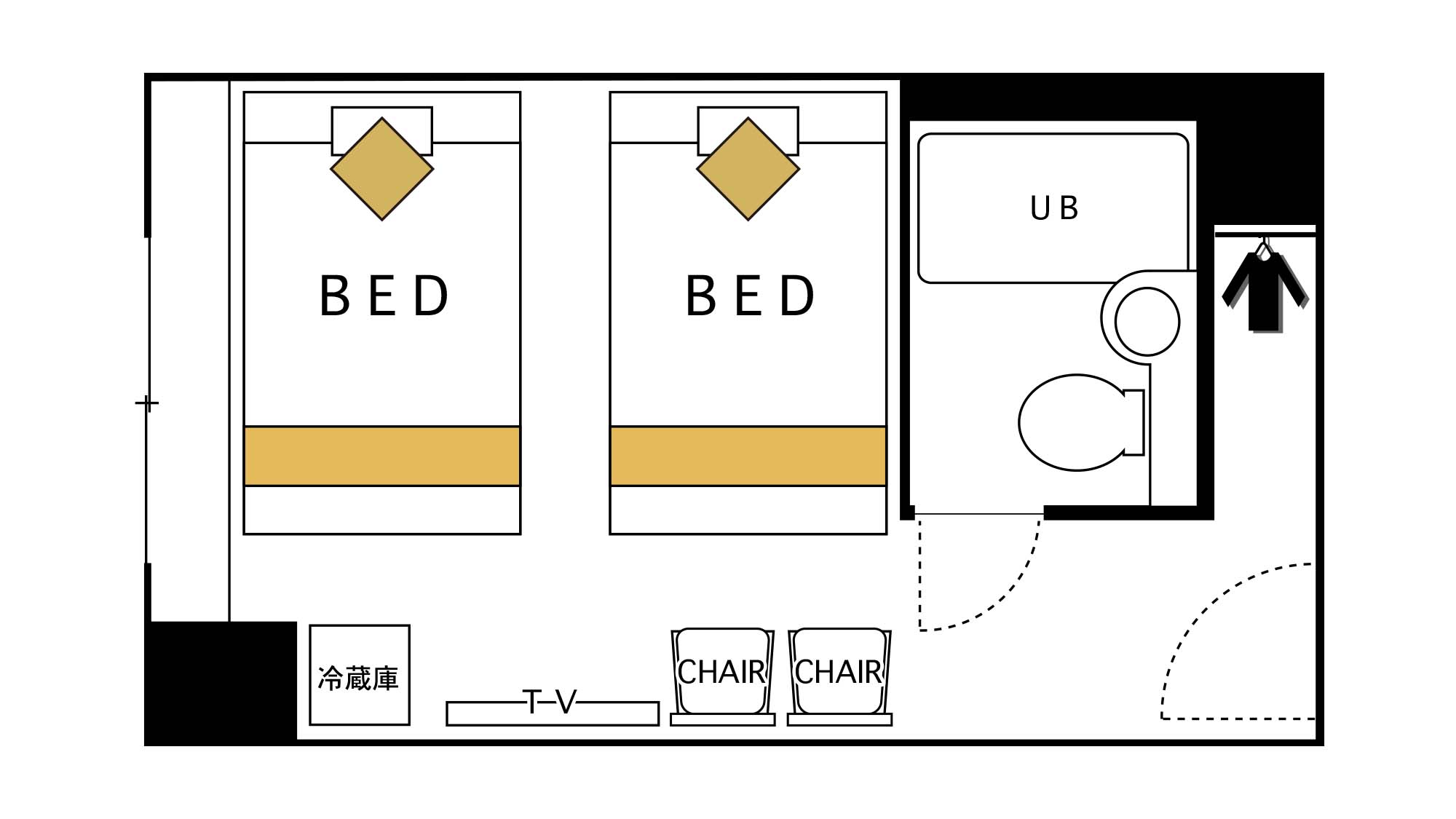 ツインルーム【間取り】