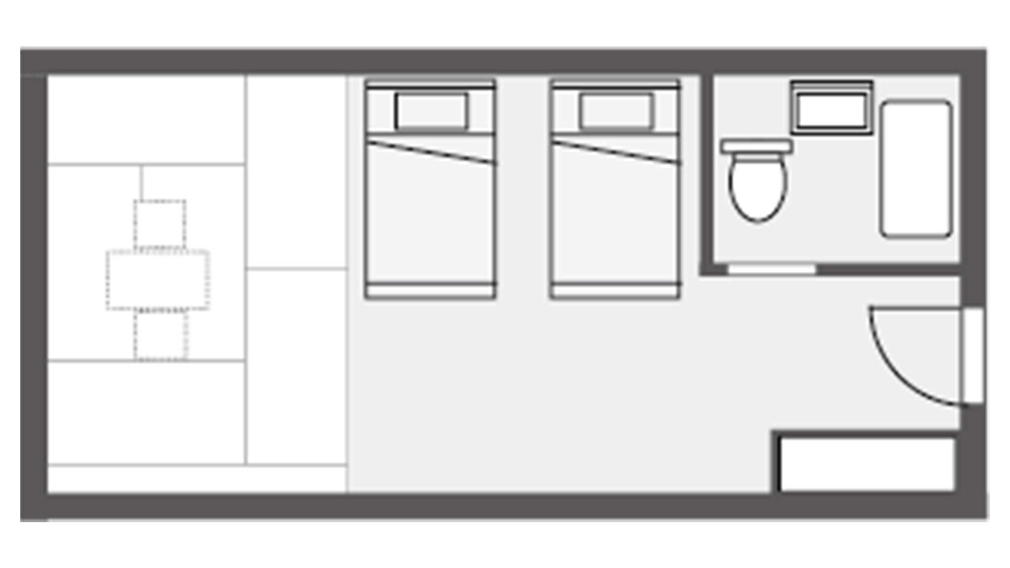 クラシックツイン和洋室 ユニットバス36平米
