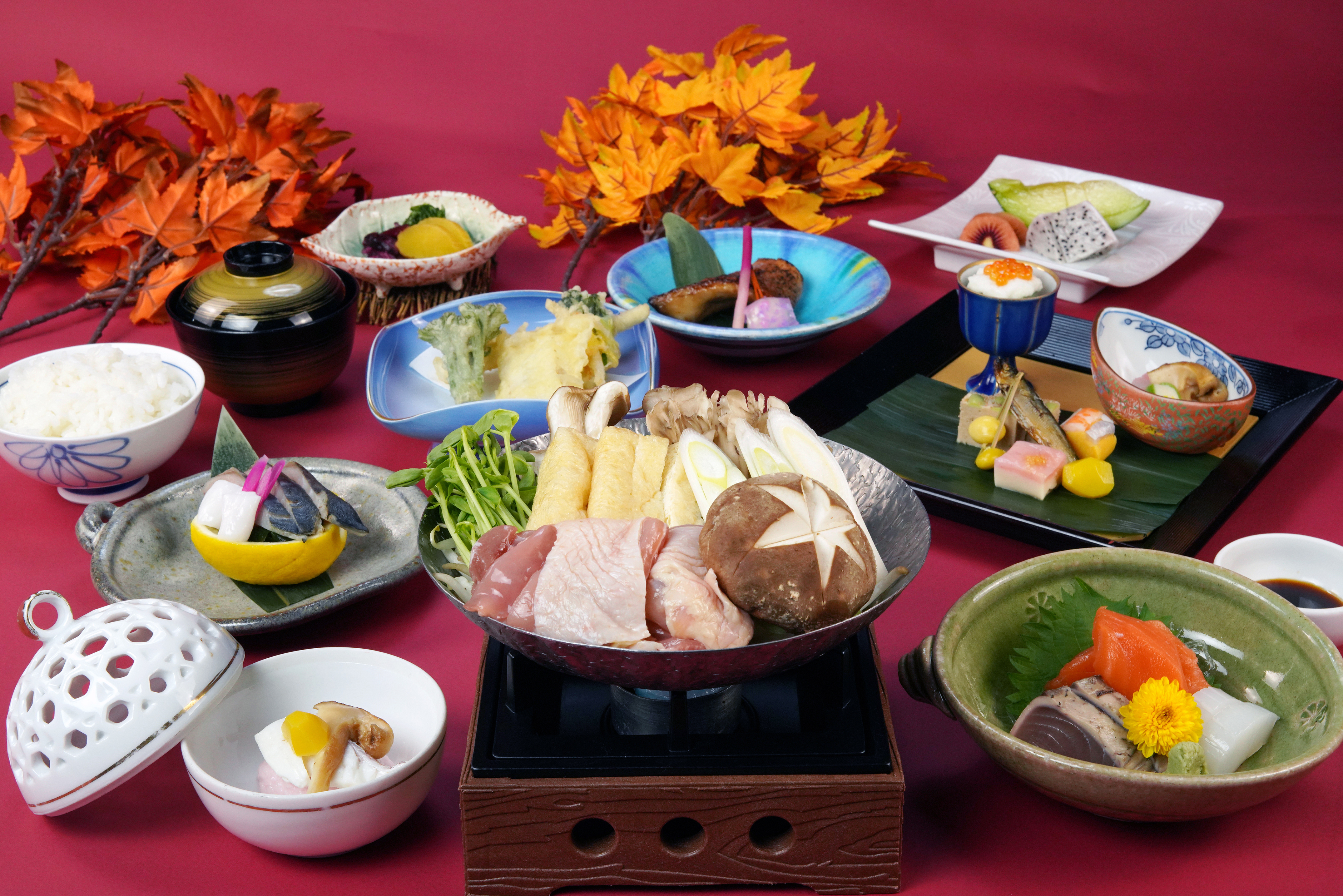 秋の彩り四季会席